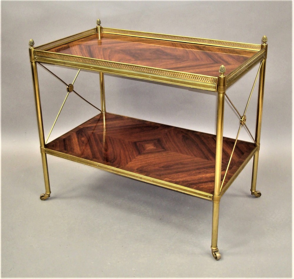 Early C20th French Kingwood and Gilt Brass Etagere