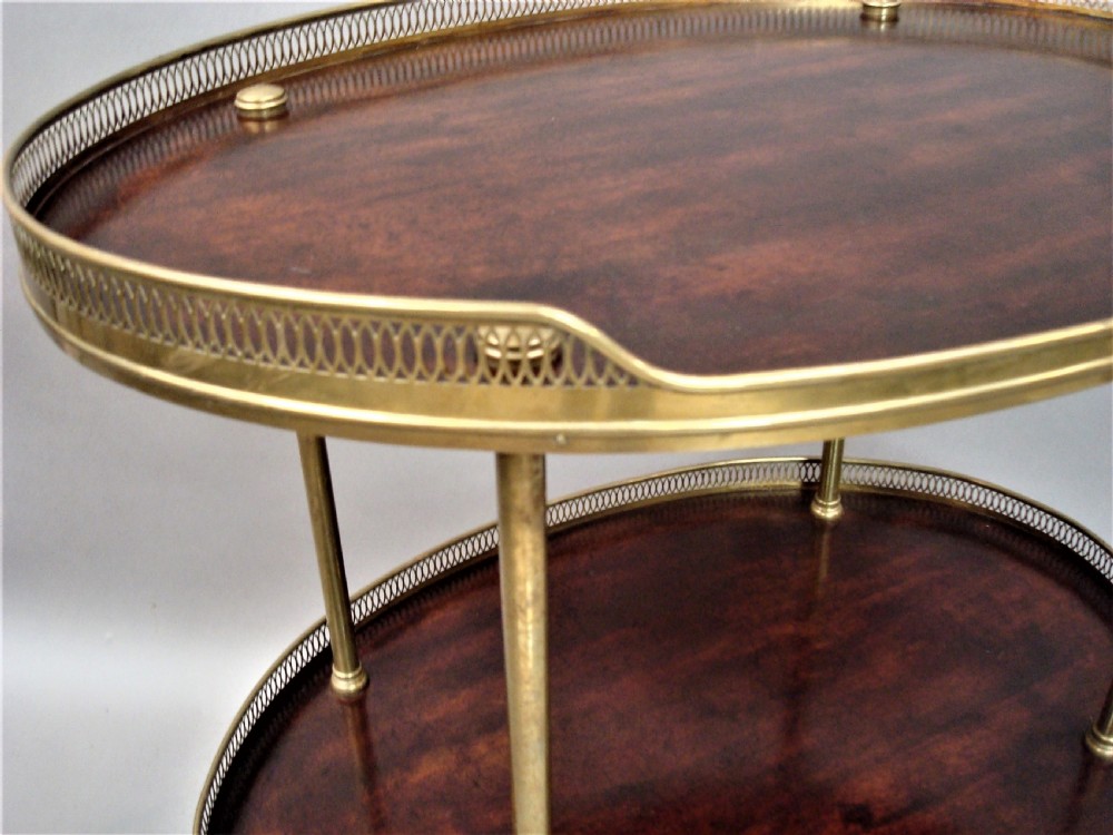 Late C19th Mahogany and Brass Oval Etagere View IX