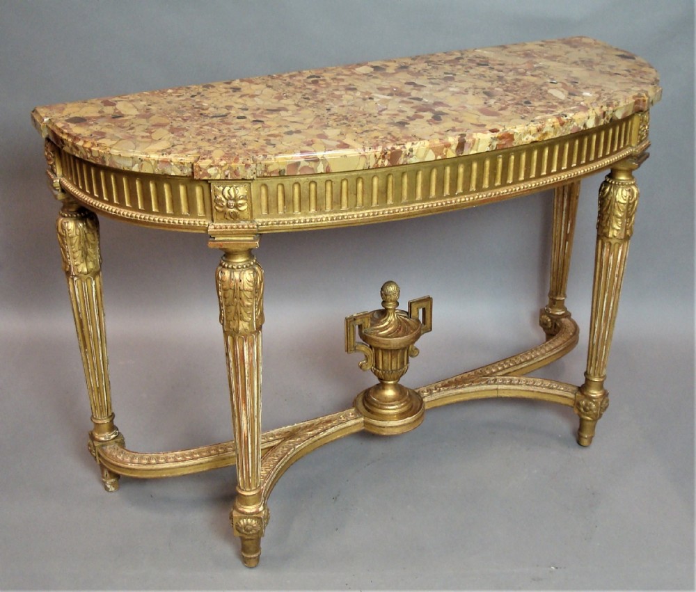 Early C20th Giltwood Console Table by Charles Bernel