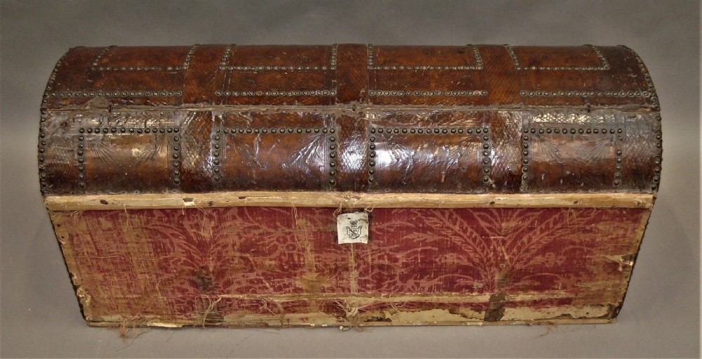 C18th Pair Spanish Leather Trunks View XX