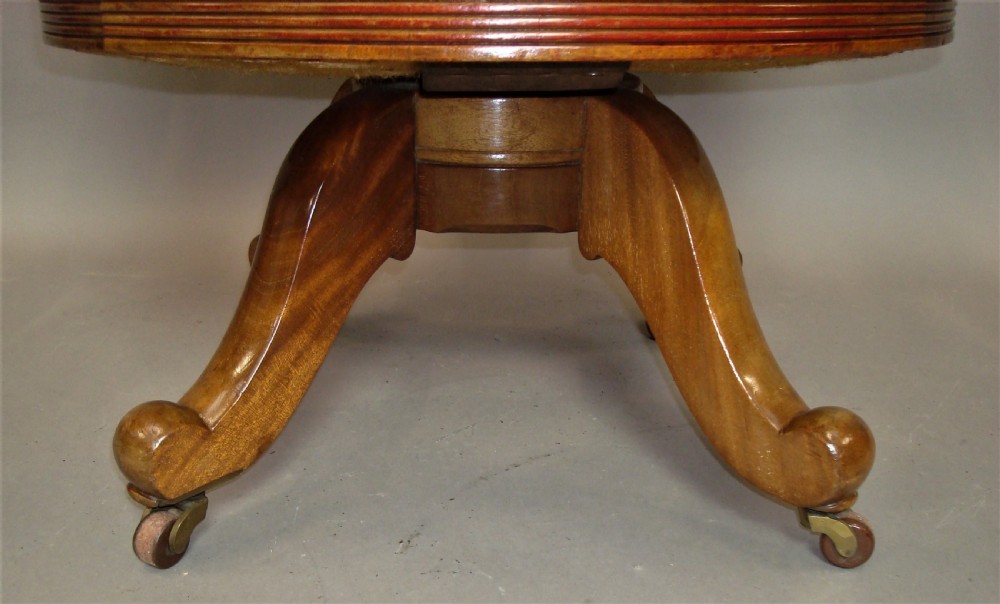 C19th Walnut and Leather Revolving Desk Chair View XIII