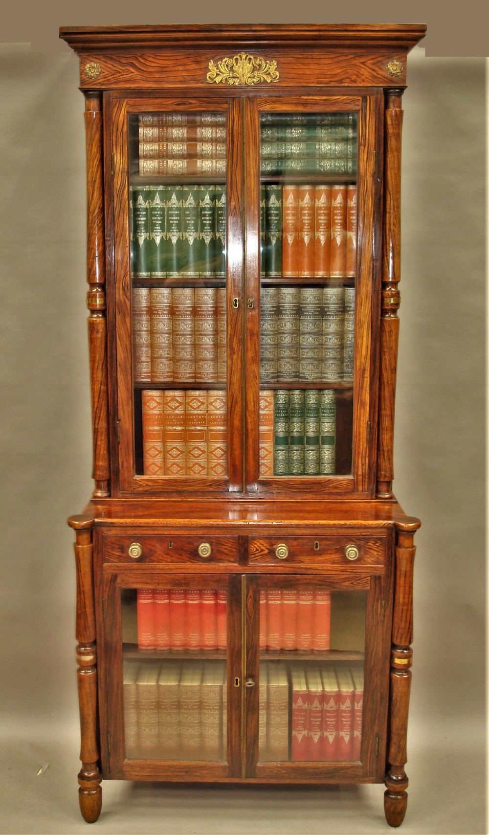 Regency Painted Bookcase of small proportions