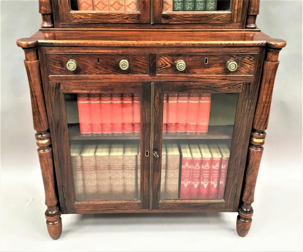 Regency Painted Bookcase of small proportions View VIII