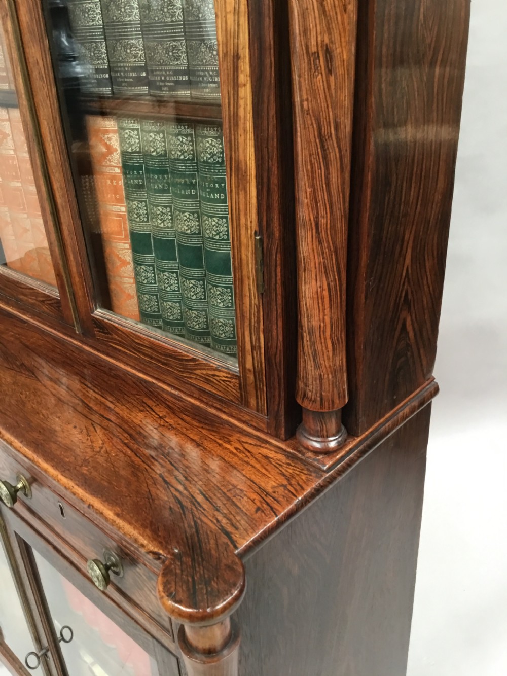Regency Painted Bookcase of small proportions View XV