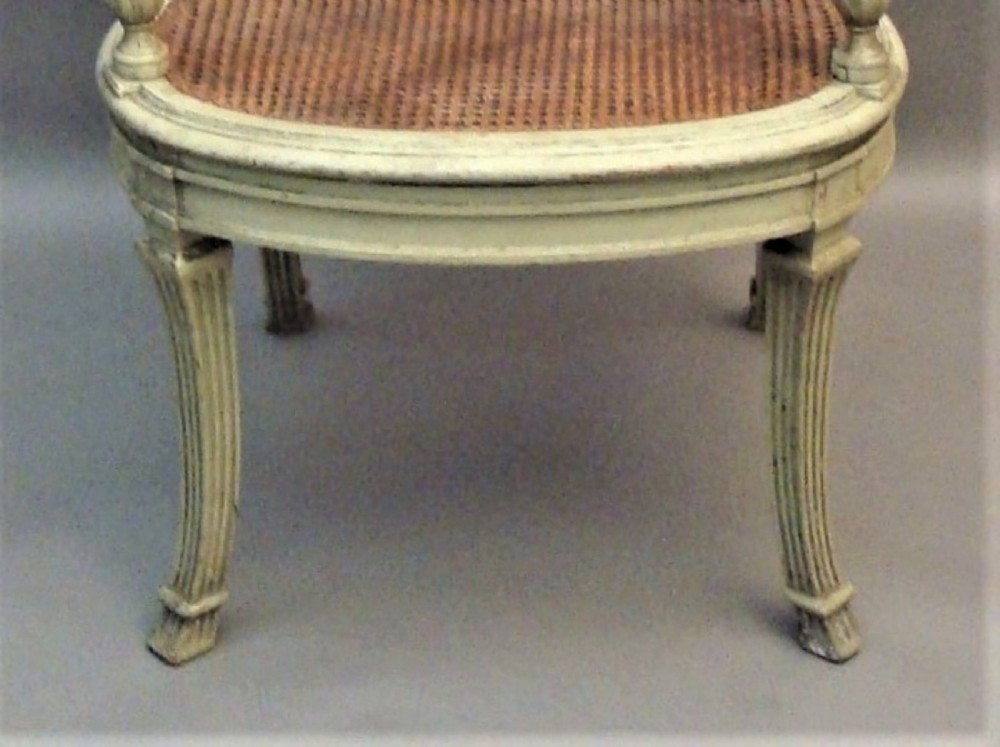 C19th French painted open armchair View VII