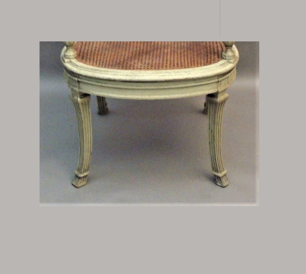 C19th French painted open armchair View VIII
