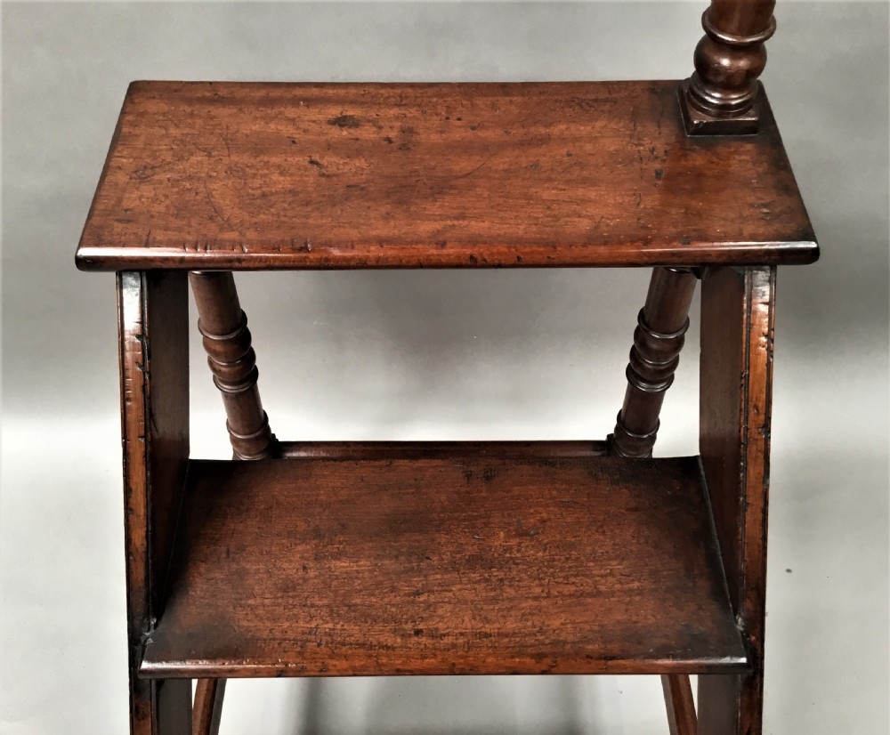 Regency set of mahogany library steps View XIII