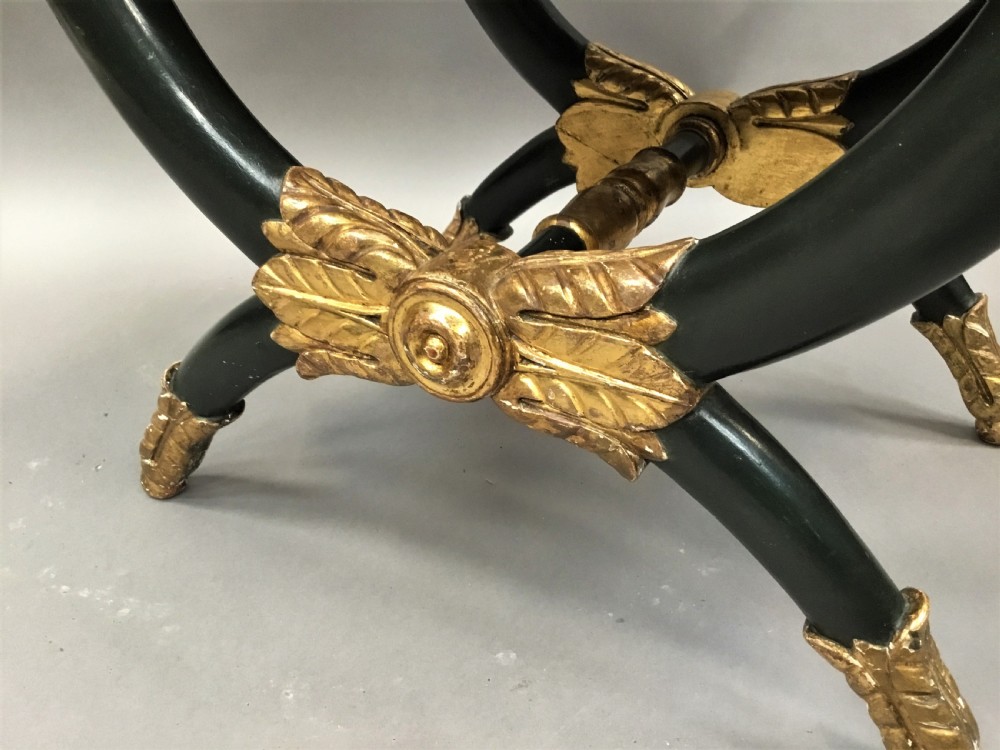 Empire 'X' Frame Stool, with parcel gilt View VI