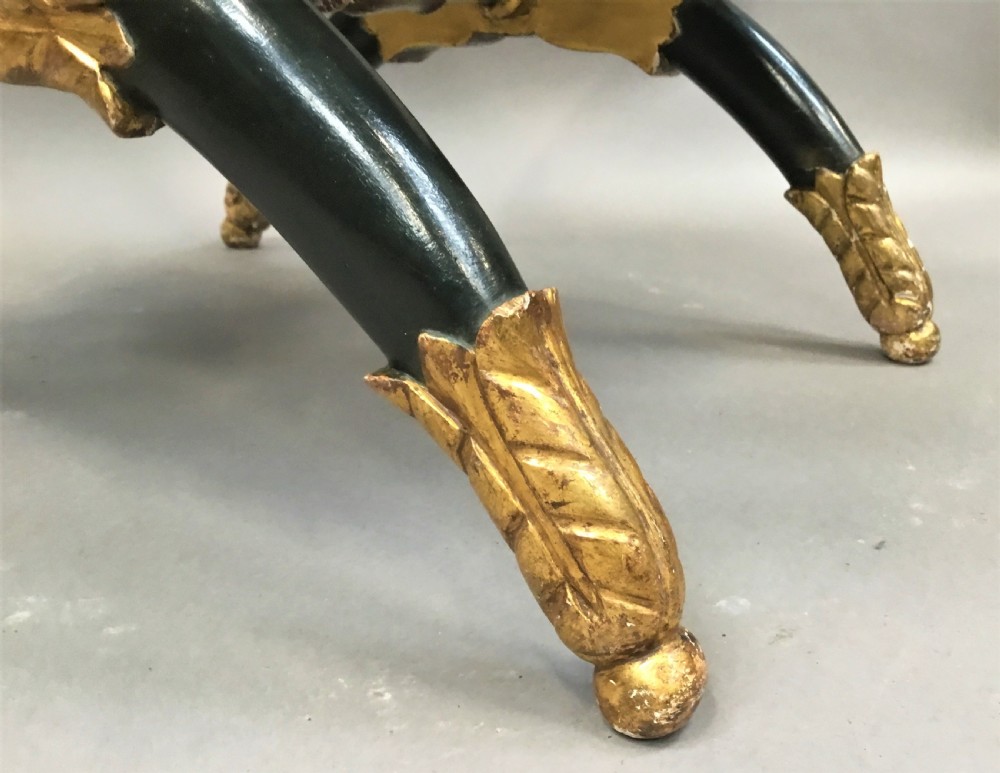 Empire 'X' Frame Stool, with parcel gilt View VII
