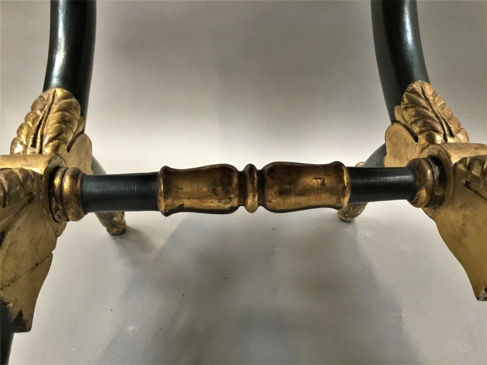 Empire 'X' Frame Stool, with parcel gilt View XI