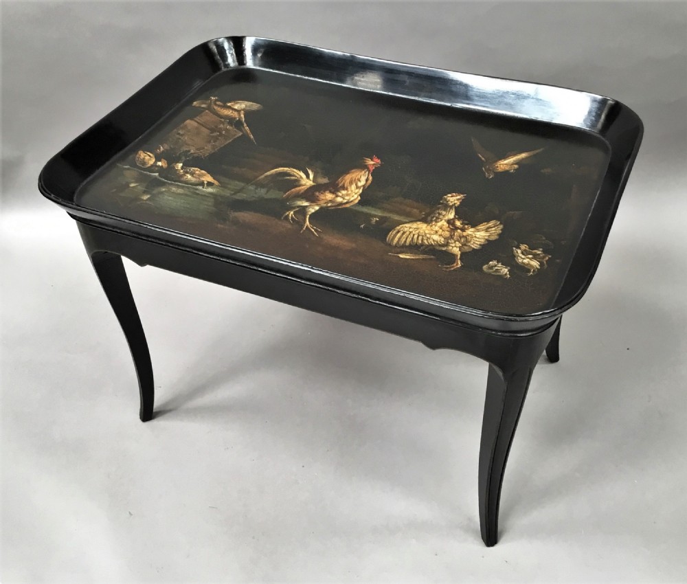 Regency papier mache tray on stand View III