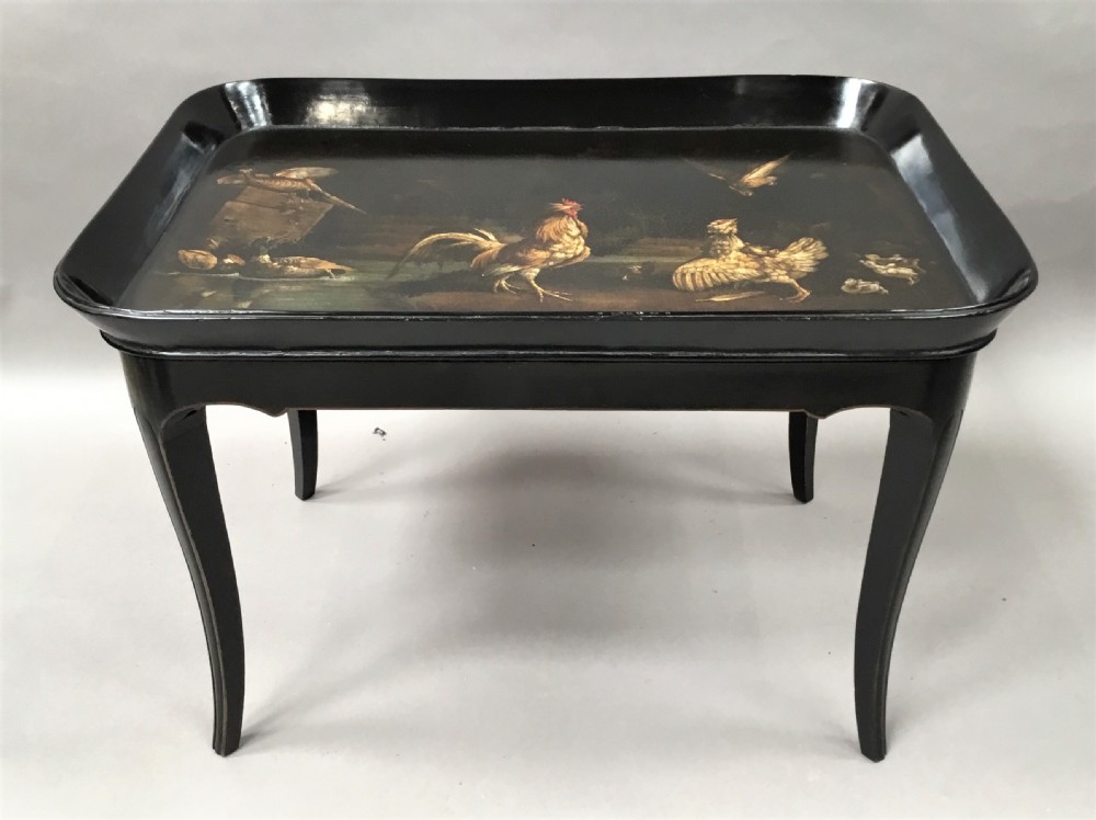 Regency papier mache tray on stand View IV