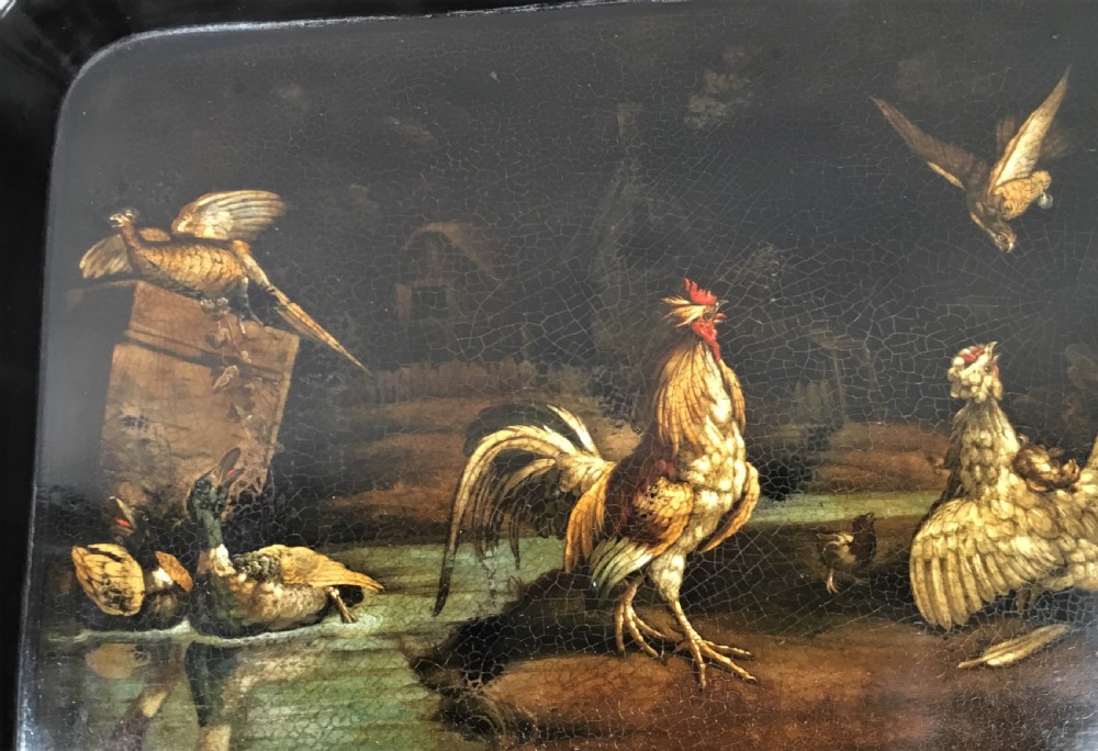 Regency papier mache tray on stand View VIII
