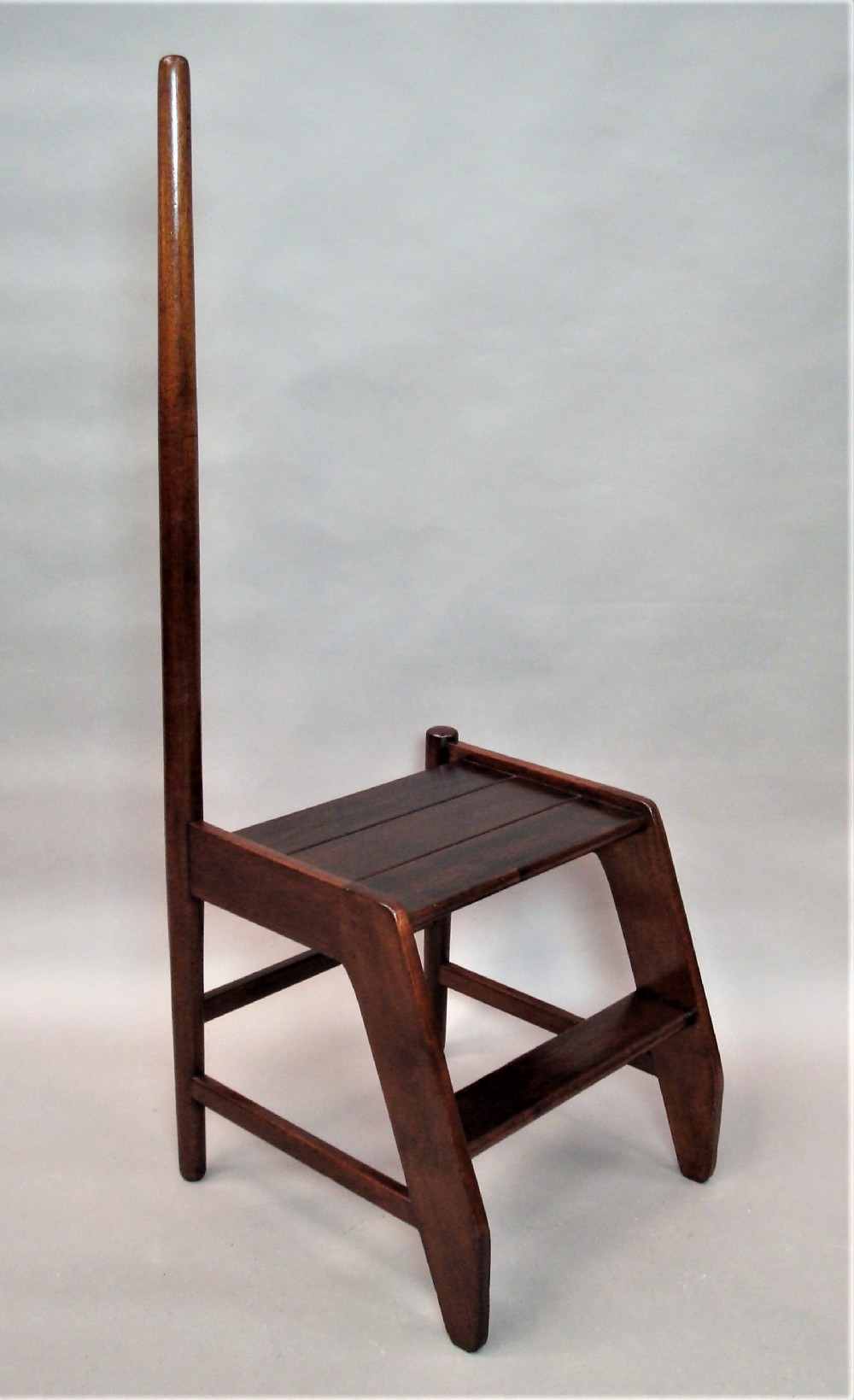 Early C20th set of mahogany library steps