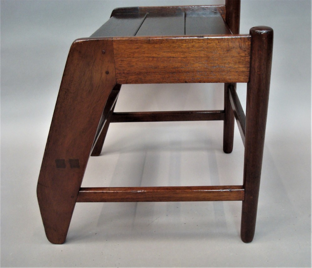 Early C20th set of mahogany library steps View XII