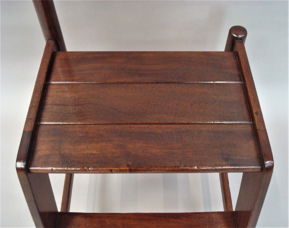 Early C20th set of mahogany library steps View XIII