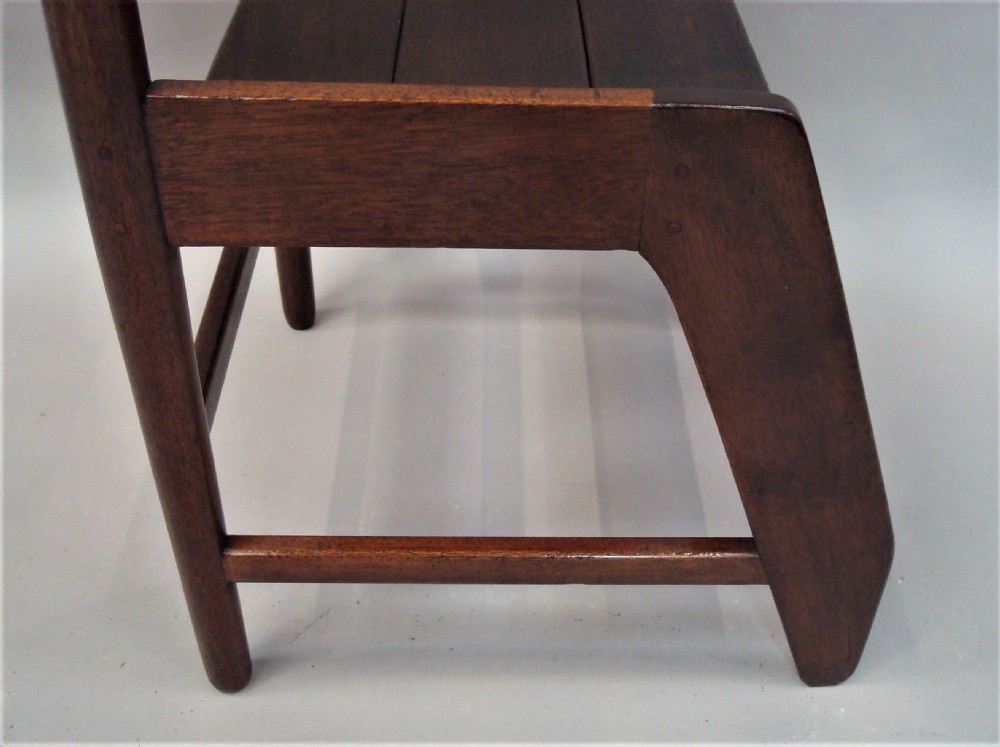 Early C20th set of mahogany library steps View XV