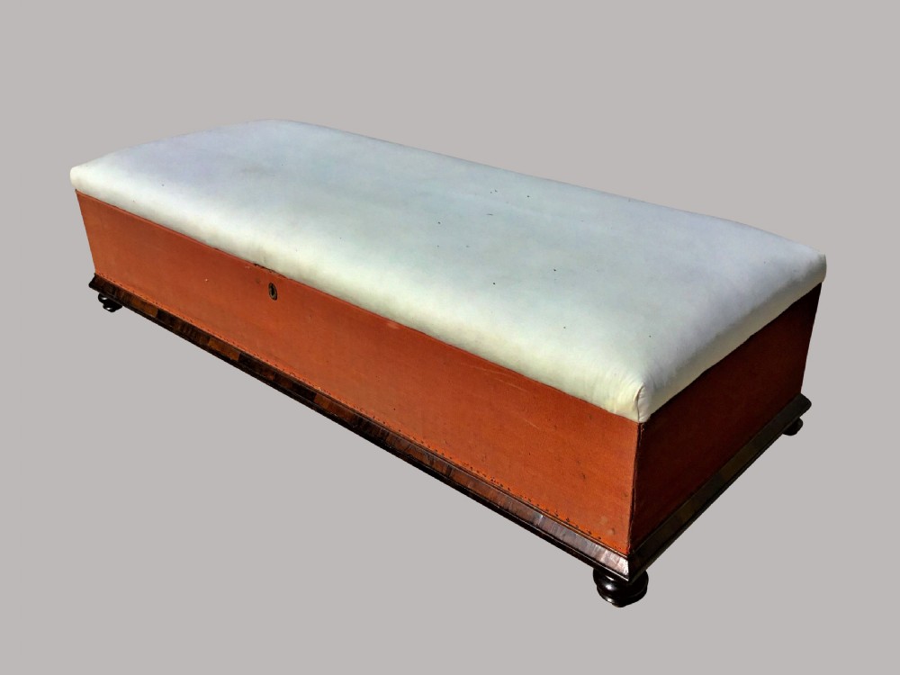  C19th large  upholstered ottoman