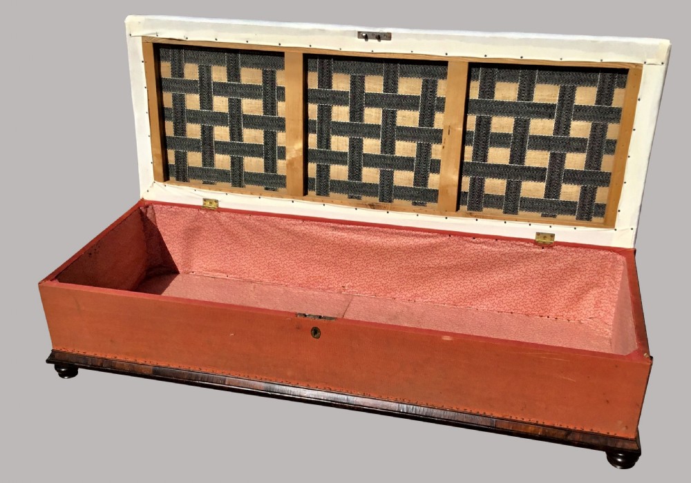  C19th large  upholstered ottoman View III