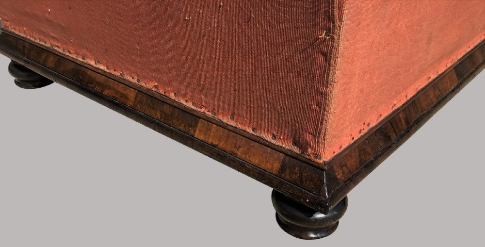  C19th large  upholstered ottoman View IV