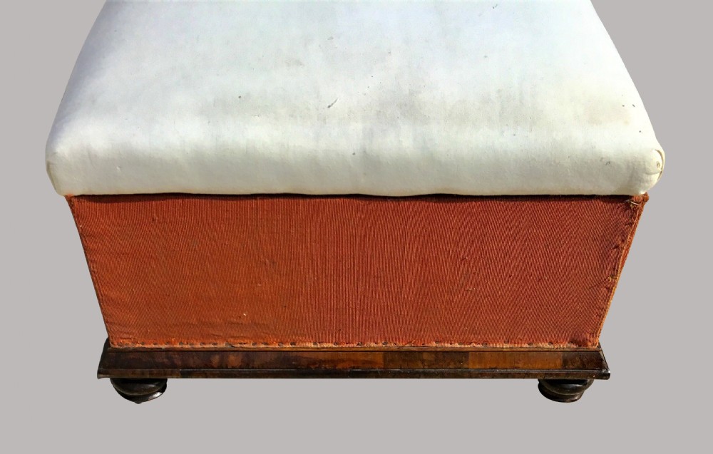  C19th large  upholstered ottoman View V