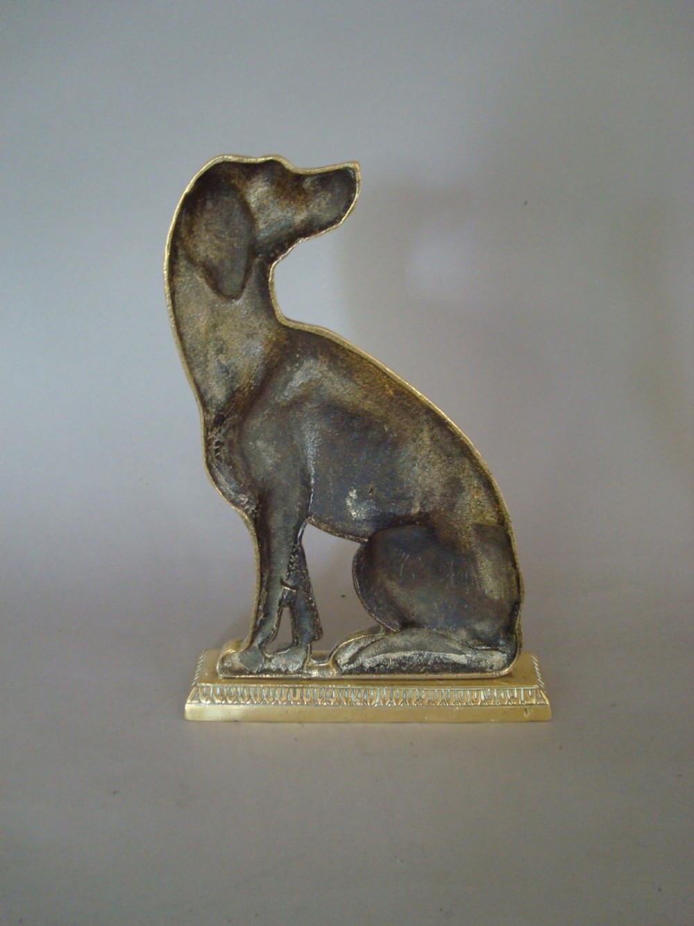 19th century pair brass retriever dogs doorstops View VIII