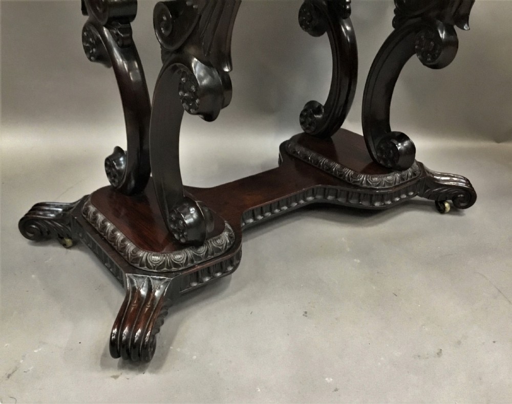 C19th Anglo Indian Padouk and Marble Centre Table; Ceylonese View V