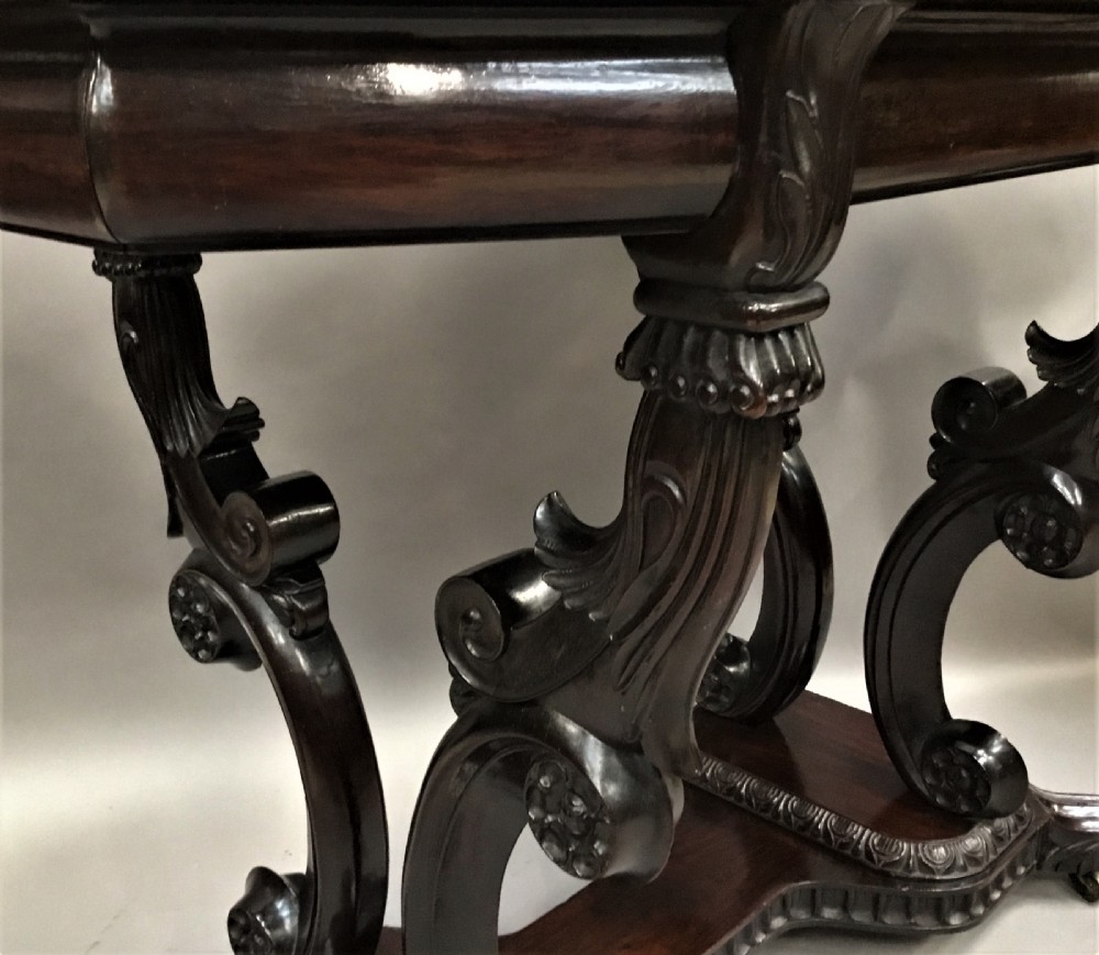 C19th Anglo Indian Padouk and Marble Centre Table; Ceylonese View VIII