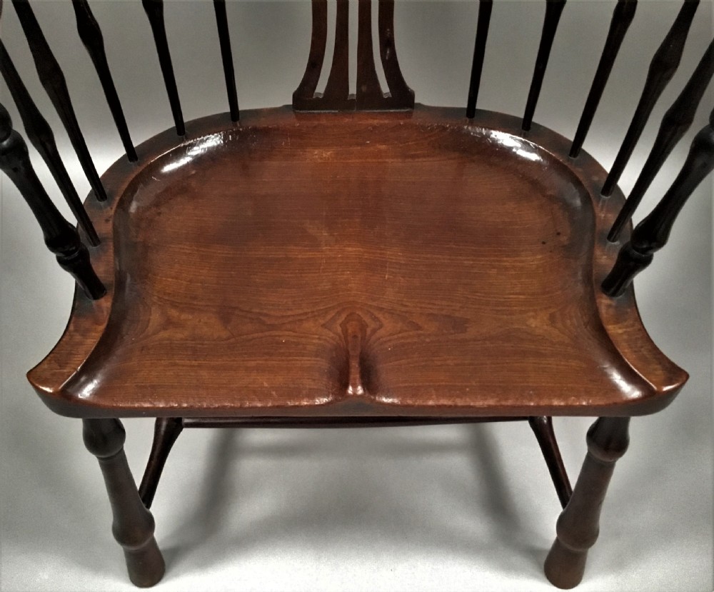 George II mahogany windsor type armchair View IV