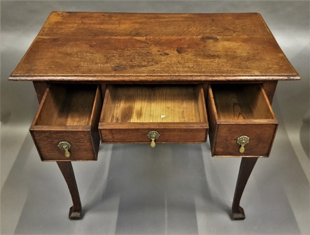 Georgian English oak lowboy View XII