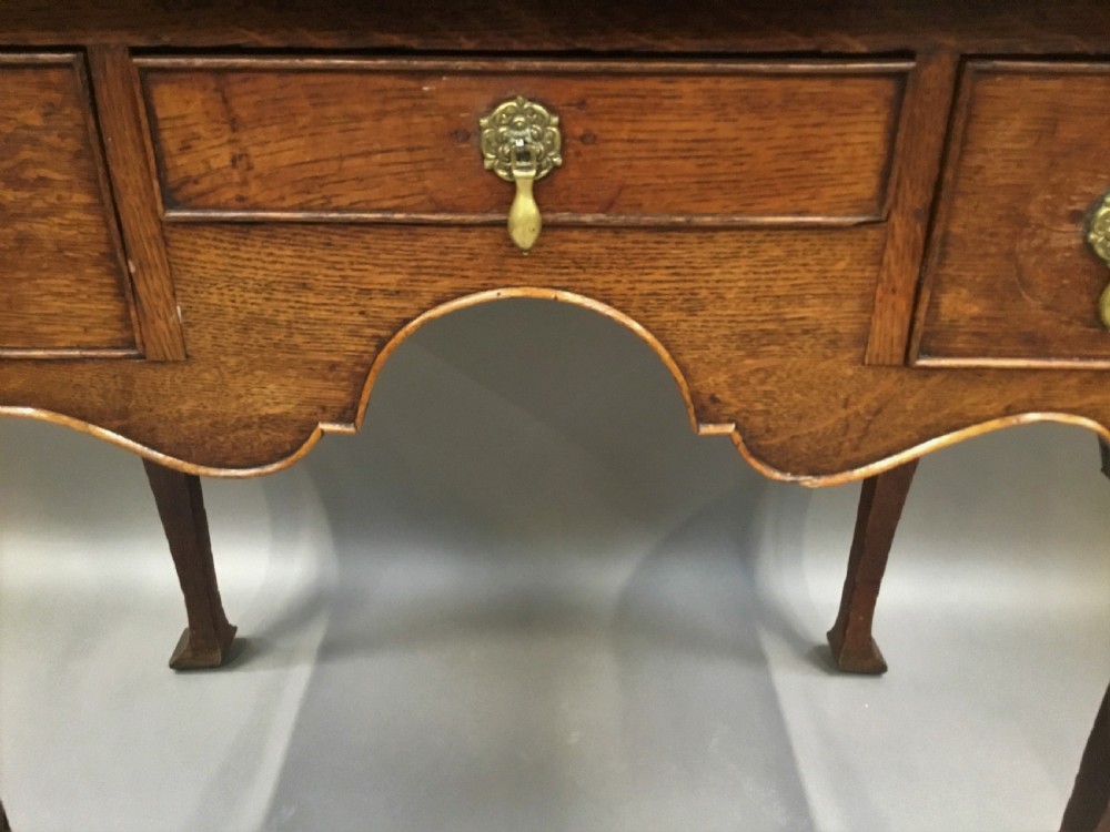 Georgian English oak lowboy View XIII