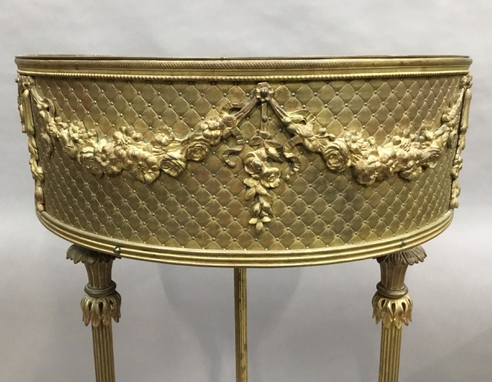 C19th French gilt brass jardiniere View V