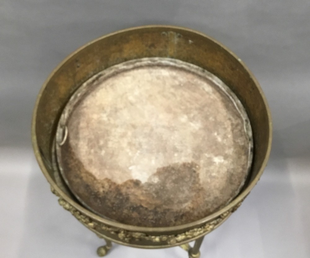 C19th French gilt brass jardiniere View X