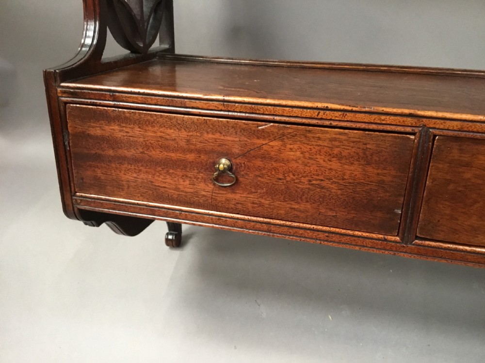 George III mahogany set of 'Chippendale' hanging wall shelves View VI