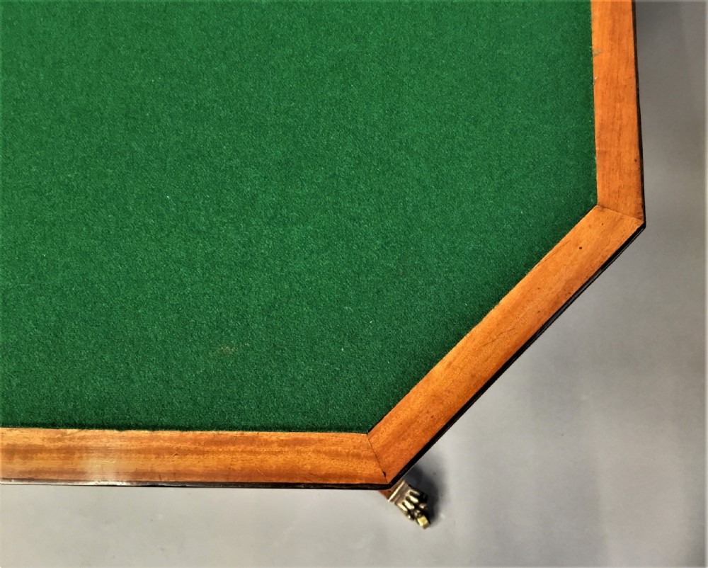George III satinwood card table of unusually small proportions View X