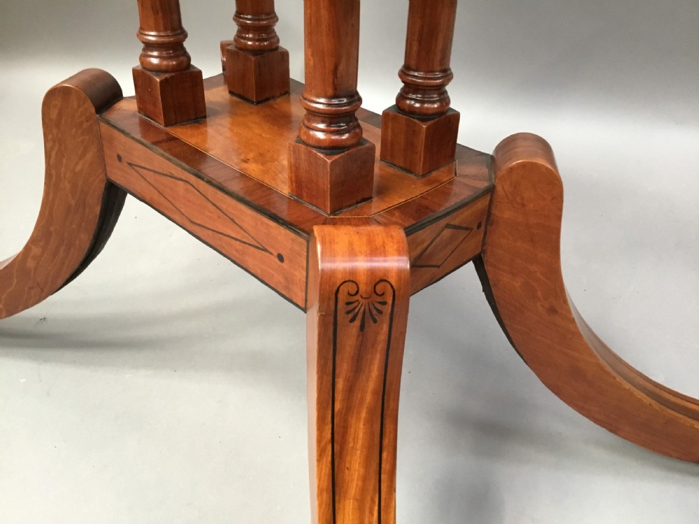 George III satinwood card table of unusually small proportions View XIV