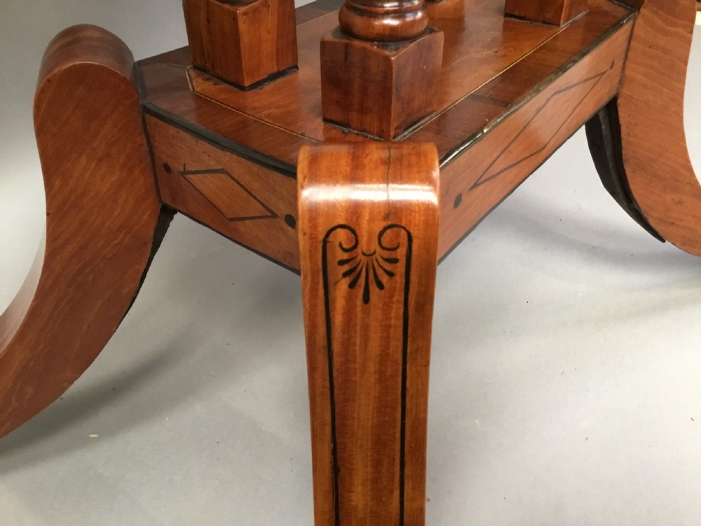 George III satinwood card table of unusually small proportions View XV