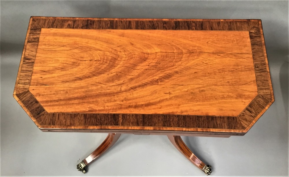 George III satinwood card table of unusually small proportions View XVIII