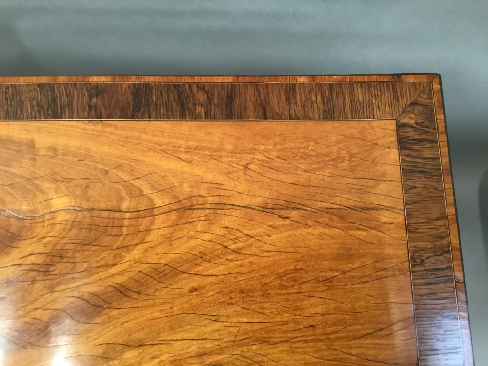 George III satinwood card table of unusually small proportions View XIX