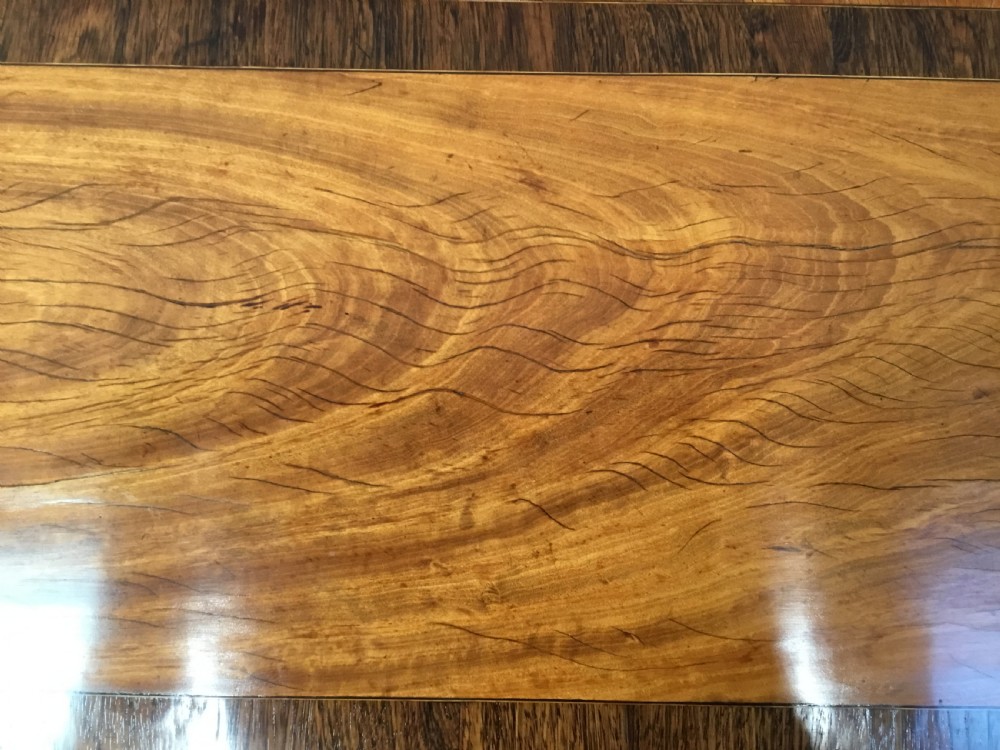 George III satinwood card table of unusually small proportions View XX