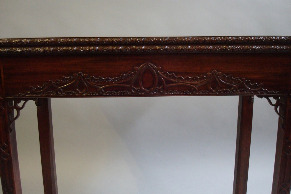 Chippendale George III pair of mahogany tea and card tables View V