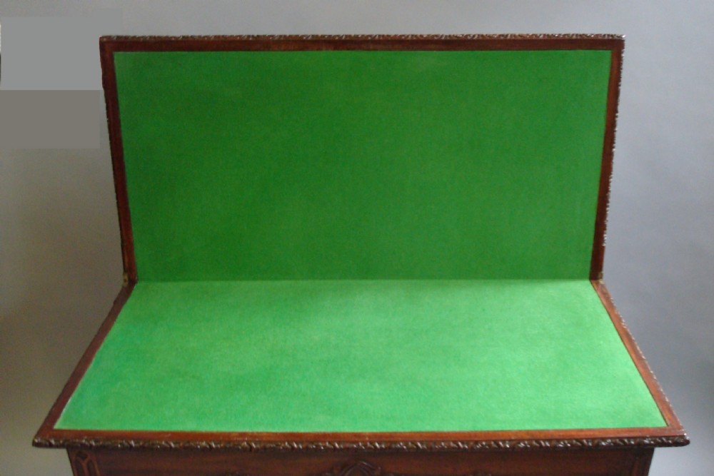 Chippendale George III pair of mahogany tea and card tables View VI