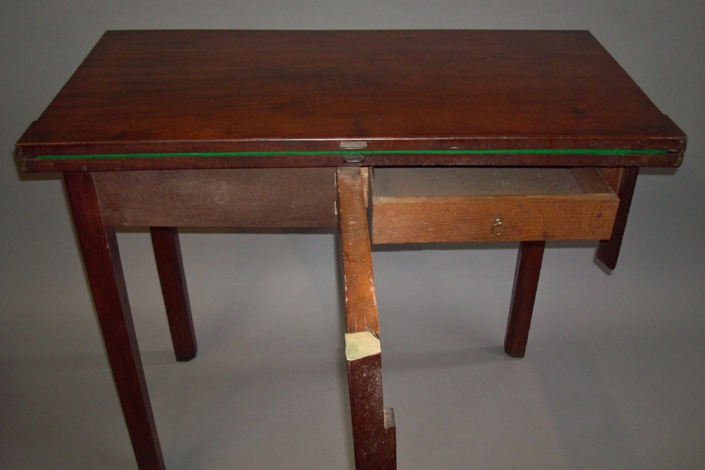 Chippendale George III pair of mahogany tea and card tables View XI