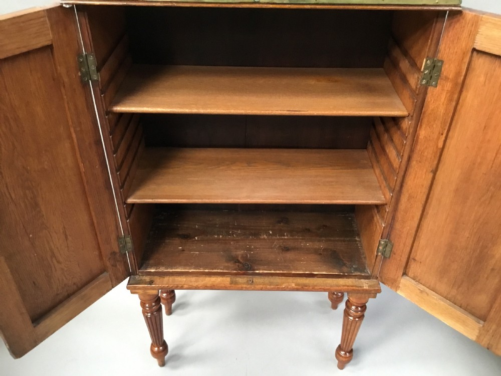 Regency oak and burr oak side cabinet of small proportions View II