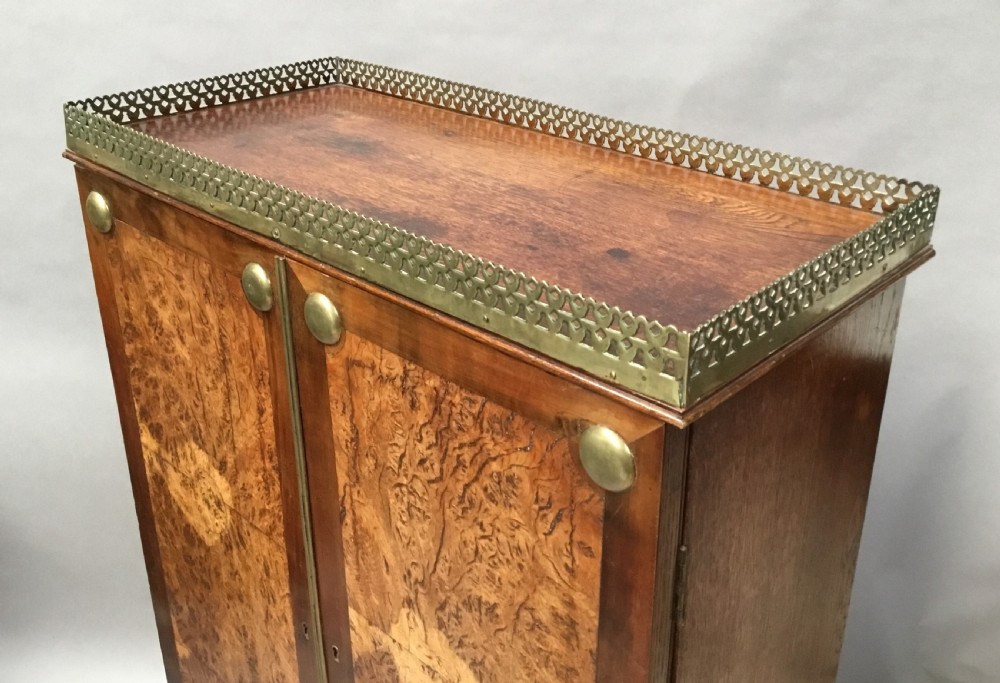Regency oak and burr oak side cabinet of small proportions View VIII