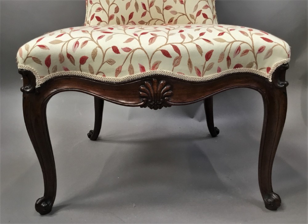George III mahogany upholstered side chair View III