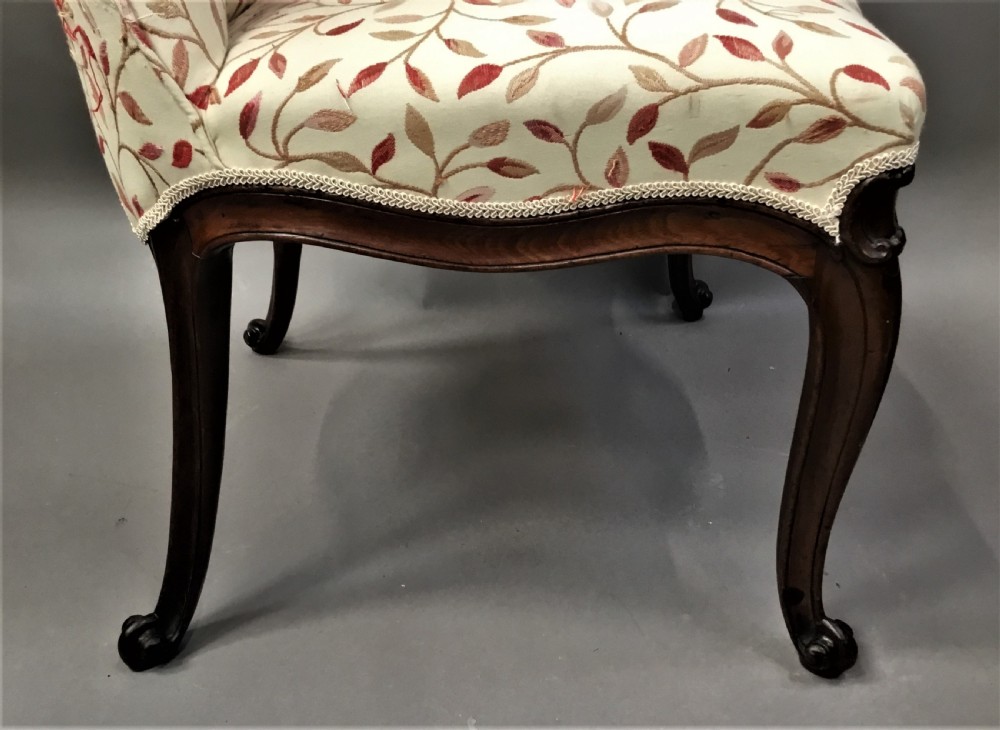 George III mahogany upholstered side chair View IX