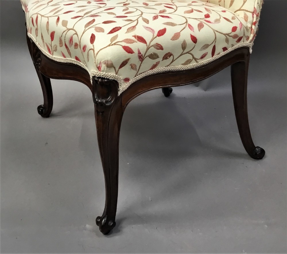 George III mahogany upholstered side chair View XI