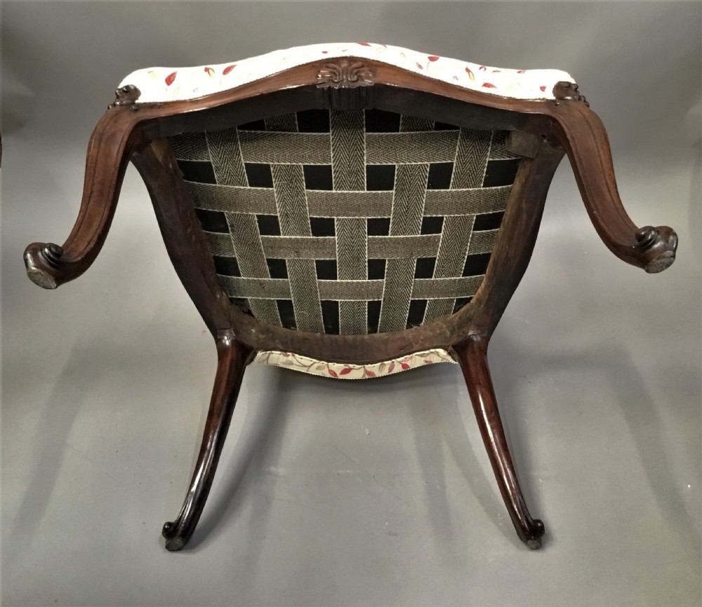 George III mahogany upholstered side chair View XVIII