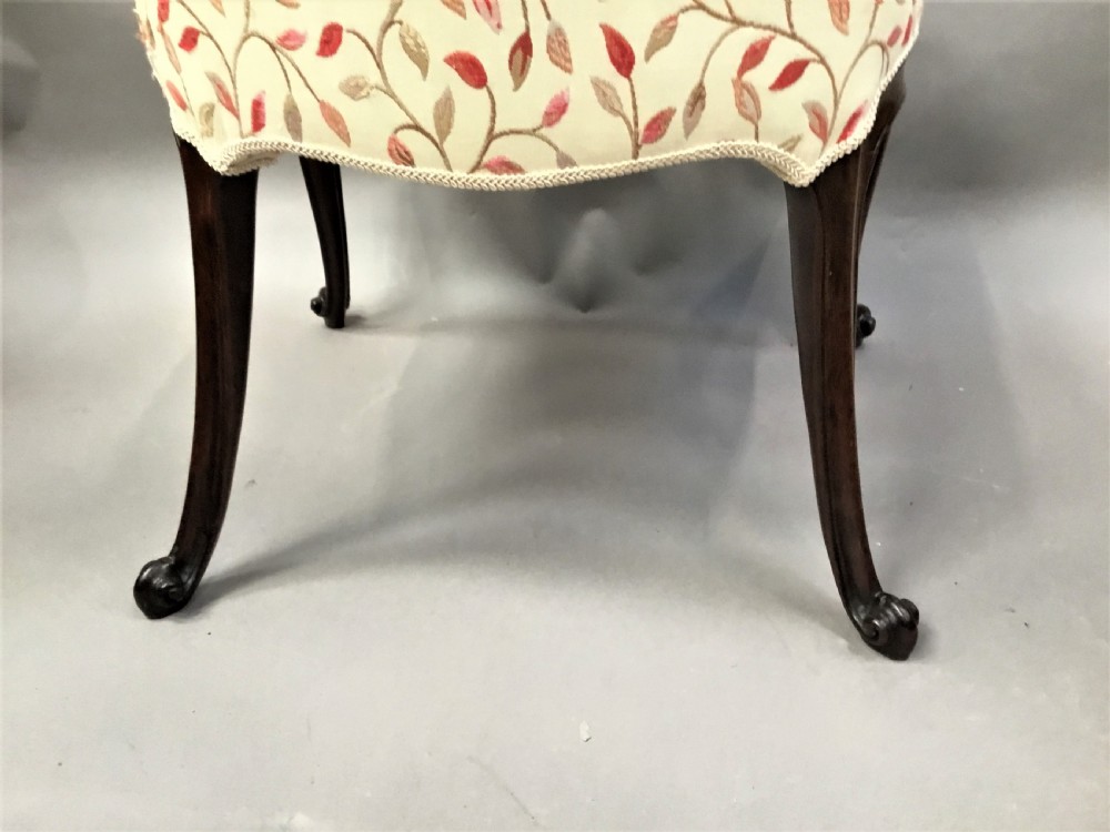 George III mahogany upholstered side chair View XIX